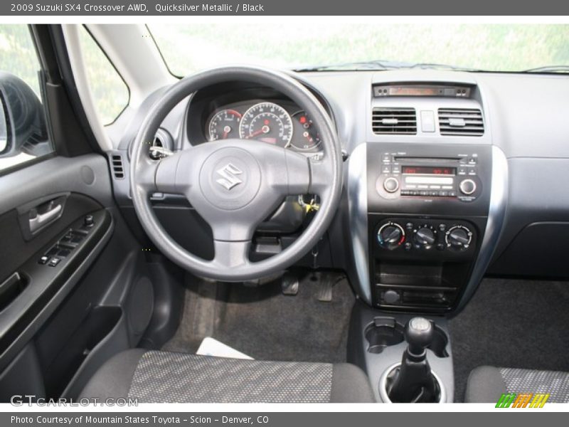 Quicksilver Metallic / Black 2009 Suzuki SX4 Crossover AWD