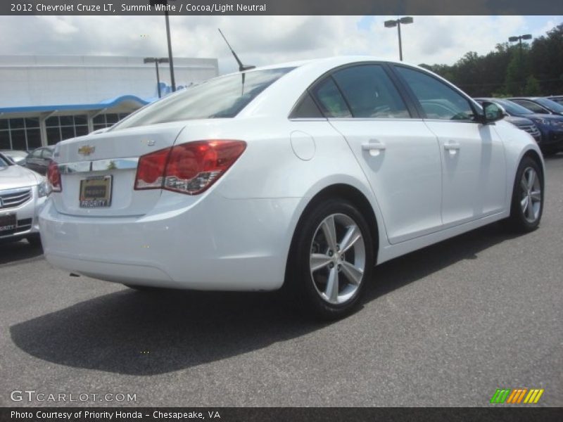 Summit White / Cocoa/Light Neutral 2012 Chevrolet Cruze LT