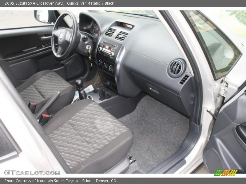 Quicksilver Metallic / Black 2009 Suzuki SX4 Crossover AWD