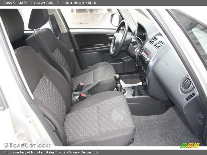 Quicksilver Metallic / Black 2009 Suzuki SX4 Crossover AWD