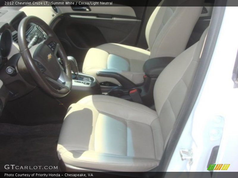 Summit White / Cocoa/Light Neutral 2012 Chevrolet Cruze LT