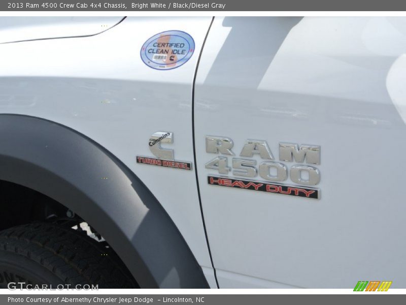 Bright White / Black/Diesel Gray 2013 Ram 4500 Crew Cab 4x4 Chassis