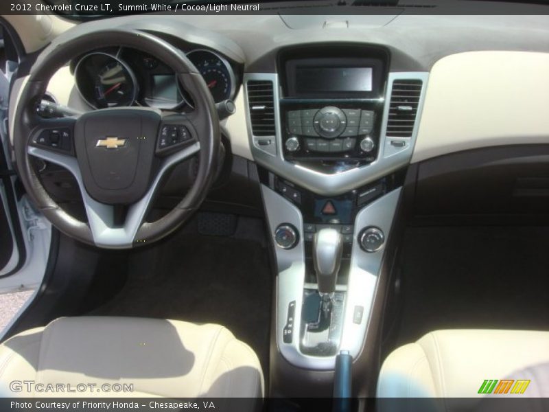 Summit White / Cocoa/Light Neutral 2012 Chevrolet Cruze LT