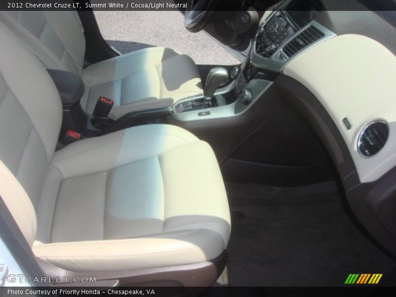 Summit White / Cocoa/Light Neutral 2012 Chevrolet Cruze LT