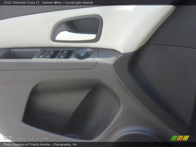 Summit White / Cocoa/Light Neutral 2012 Chevrolet Cruze LT