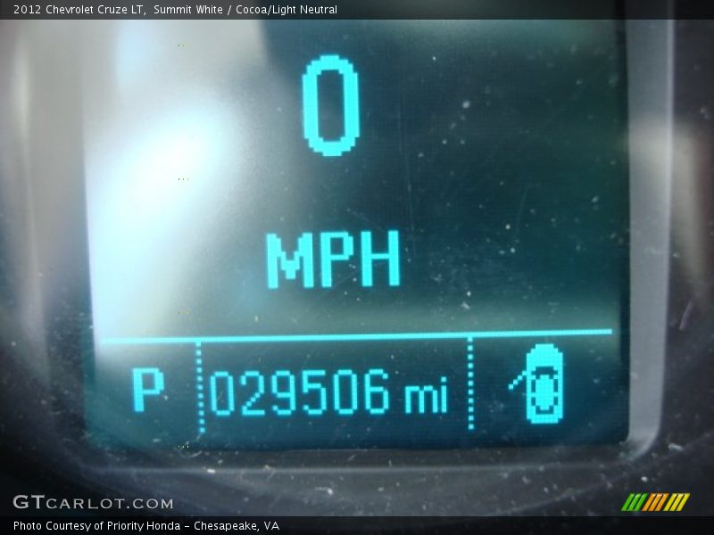Summit White / Cocoa/Light Neutral 2012 Chevrolet Cruze LT
