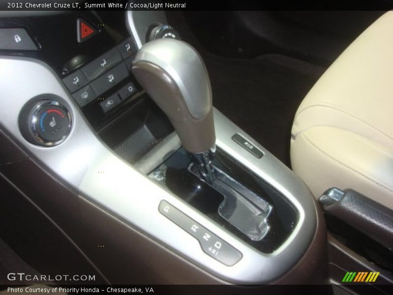 Summit White / Cocoa/Light Neutral 2012 Chevrolet Cruze LT