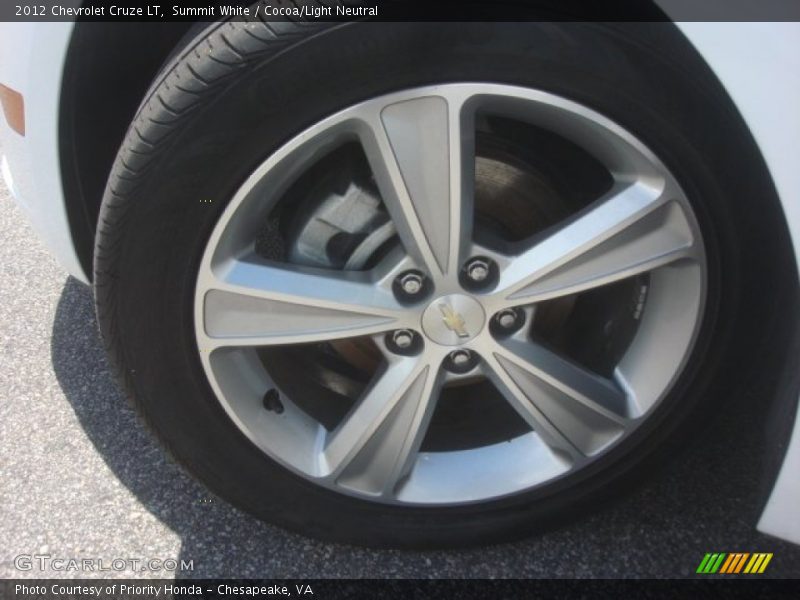 Summit White / Cocoa/Light Neutral 2012 Chevrolet Cruze LT