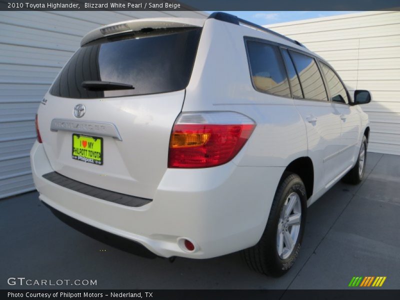 Blizzard White Pearl / Sand Beige 2010 Toyota Highlander