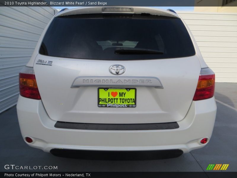 Blizzard White Pearl / Sand Beige 2010 Toyota Highlander