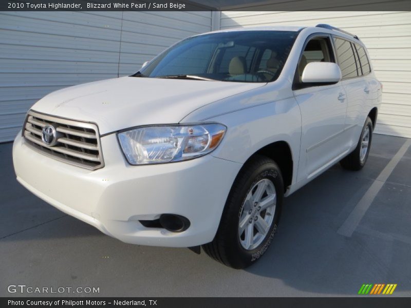 Blizzard White Pearl / Sand Beige 2010 Toyota Highlander