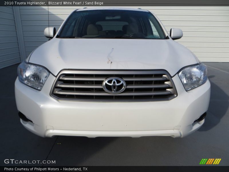 Blizzard White Pearl / Sand Beige 2010 Toyota Highlander