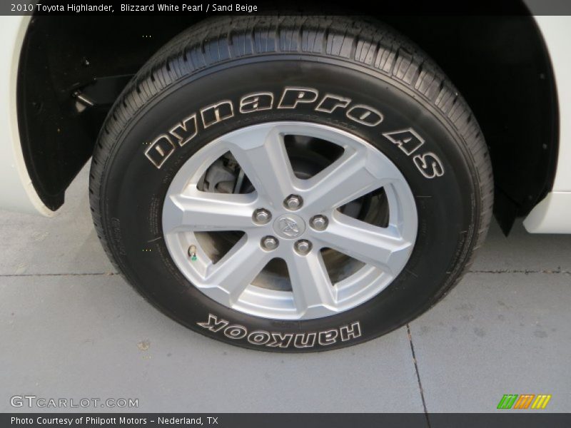 Blizzard White Pearl / Sand Beige 2010 Toyota Highlander