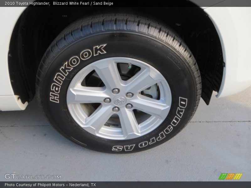 Blizzard White Pearl / Sand Beige 2010 Toyota Highlander