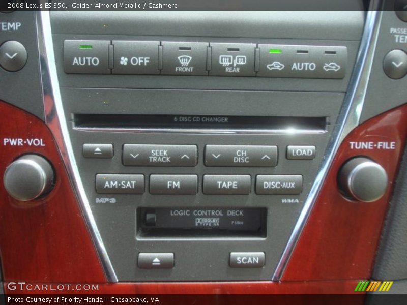 Controls of 2008 ES 350