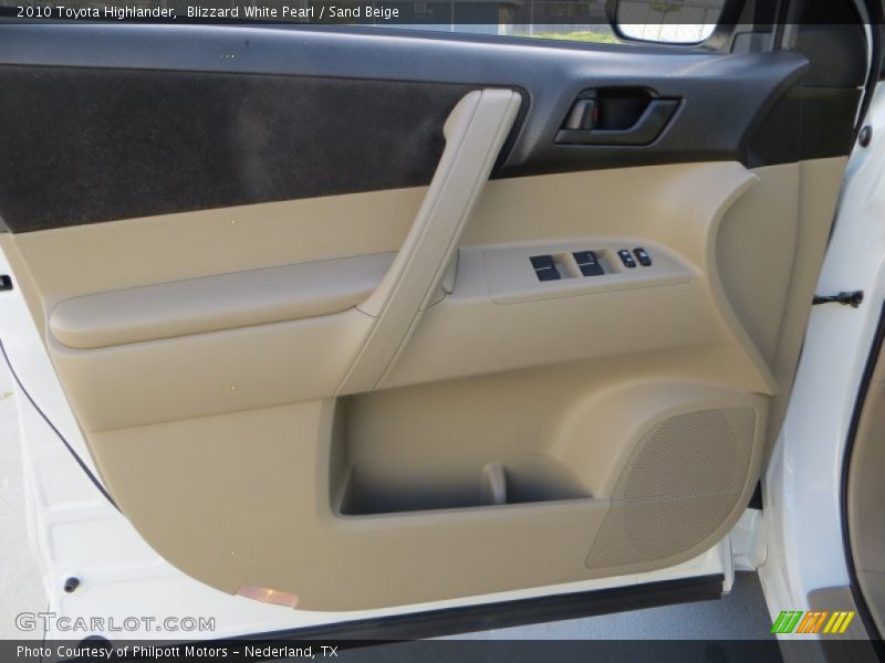 Blizzard White Pearl / Sand Beige 2010 Toyota Highlander
