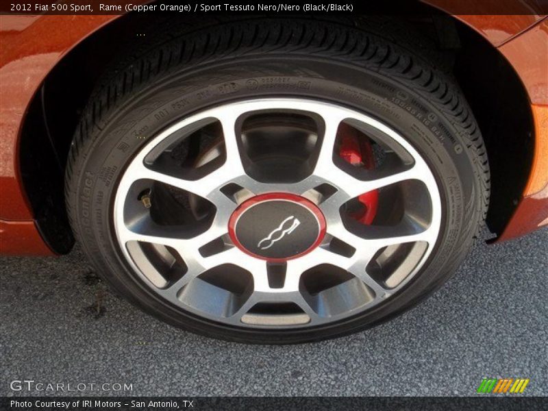 Rame (Copper Orange) / Sport Tessuto Nero/Nero (Black/Black) 2012 Fiat 500 Sport