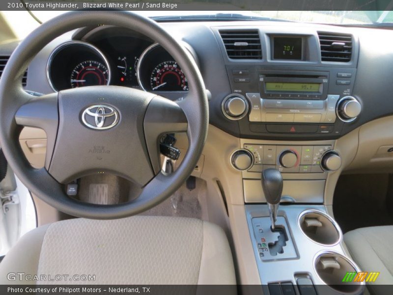Blizzard White Pearl / Sand Beige 2010 Toyota Highlander