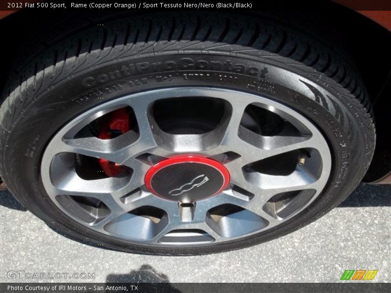 Rame (Copper Orange) / Sport Tessuto Nero/Nero (Black/Black) 2012 Fiat 500 Sport