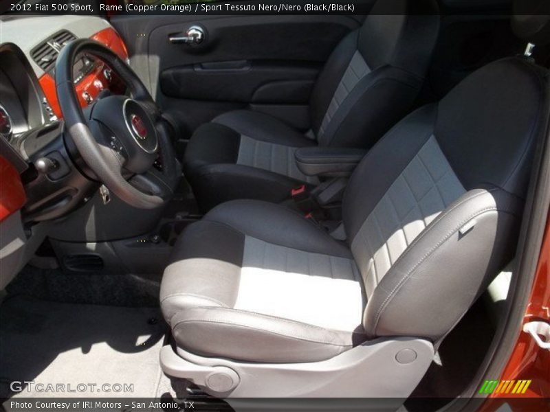 Rame (Copper Orange) / Sport Tessuto Nero/Nero (Black/Black) 2012 Fiat 500 Sport