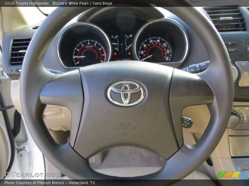 Blizzard White Pearl / Sand Beige 2010 Toyota Highlander