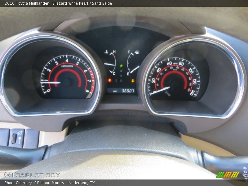 Blizzard White Pearl / Sand Beige 2010 Toyota Highlander