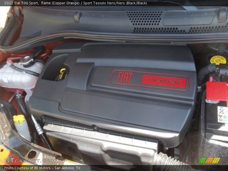 Rame (Copper Orange) / Sport Tessuto Nero/Nero (Black/Black) 2012 Fiat 500 Sport