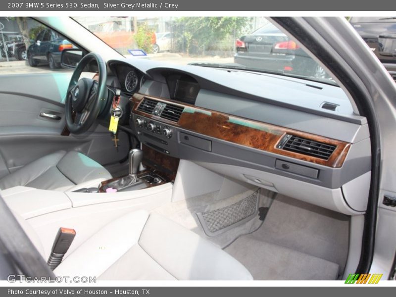 Silver Grey Metallic / Grey 2007 BMW 5 Series 530i Sedan