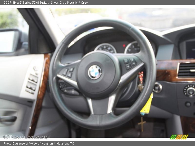 Silver Grey Metallic / Grey 2007 BMW 5 Series 530i Sedan