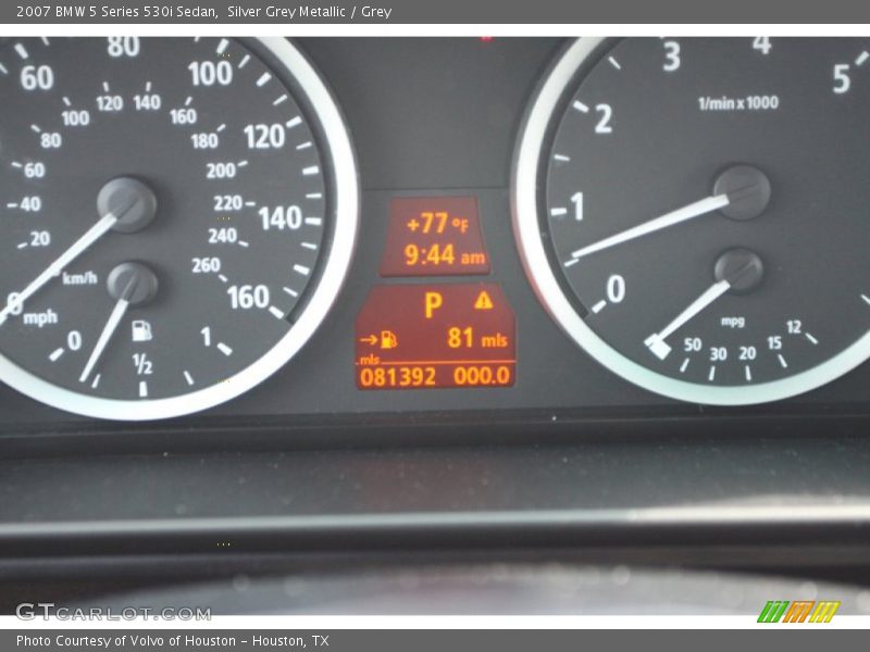 Silver Grey Metallic / Grey 2007 BMW 5 Series 530i Sedan
