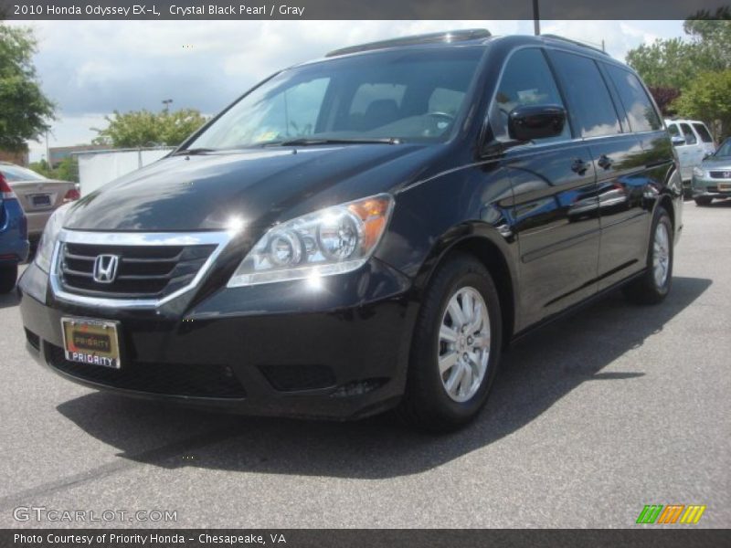 Crystal Black Pearl / Gray 2010 Honda Odyssey EX-L