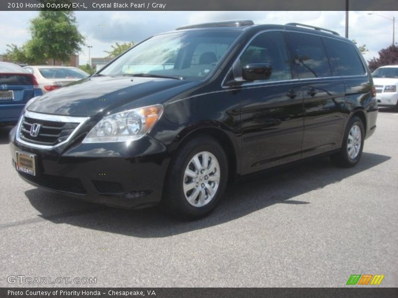 Crystal Black Pearl / Gray 2010 Honda Odyssey EX-L