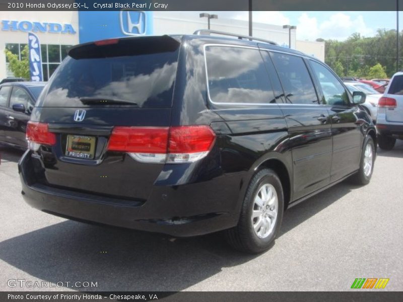 Crystal Black Pearl / Gray 2010 Honda Odyssey EX-L