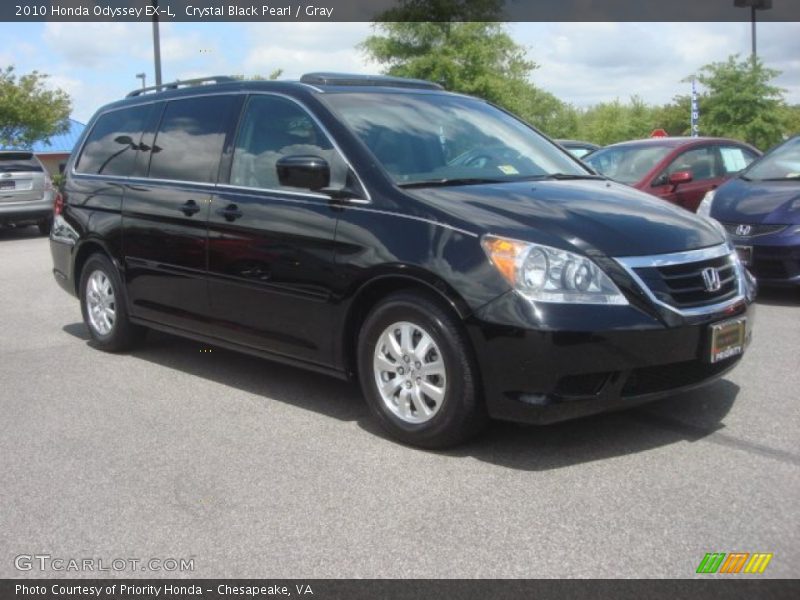 Crystal Black Pearl / Gray 2010 Honda Odyssey EX-L