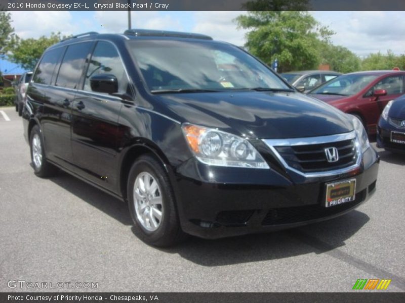 Crystal Black Pearl / Gray 2010 Honda Odyssey EX-L