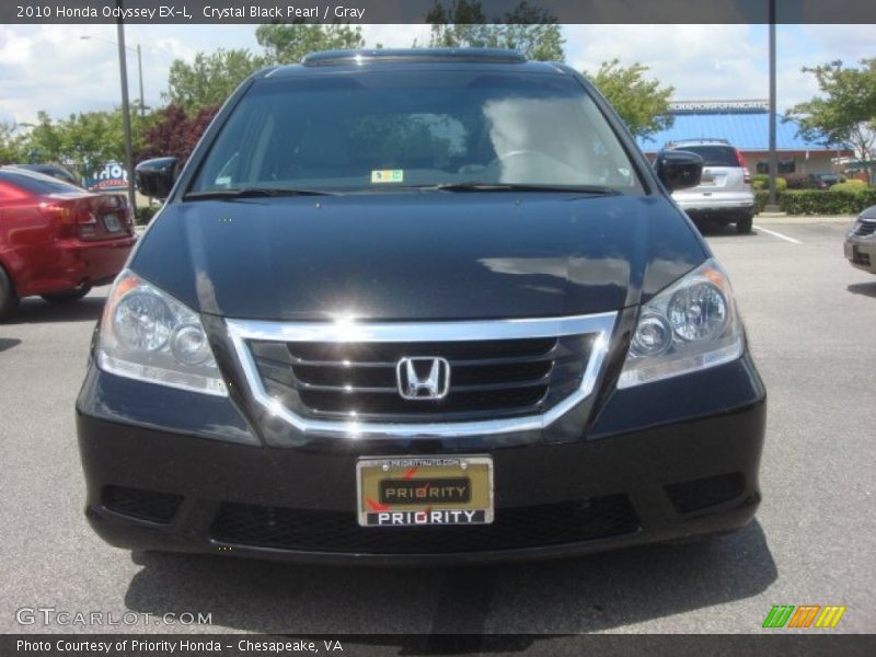 Crystal Black Pearl / Gray 2010 Honda Odyssey EX-L