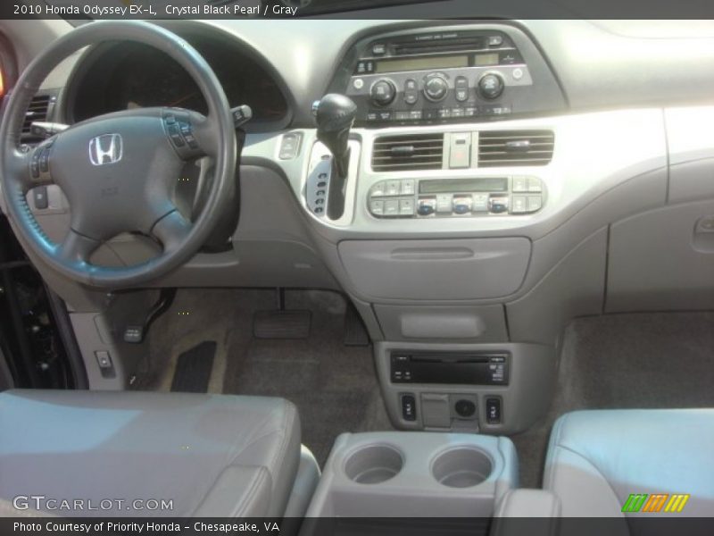 Crystal Black Pearl / Gray 2010 Honda Odyssey EX-L