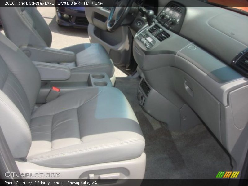 Crystal Black Pearl / Gray 2010 Honda Odyssey EX-L