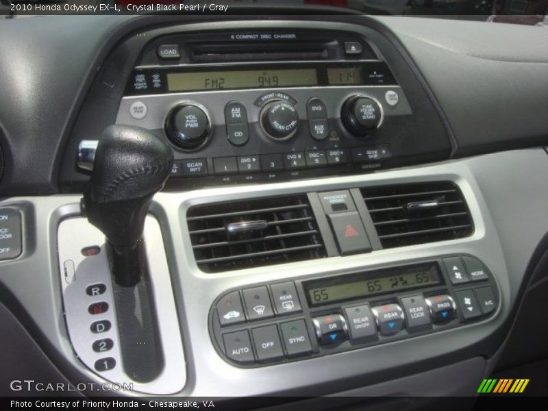 Crystal Black Pearl / Gray 2010 Honda Odyssey EX-L