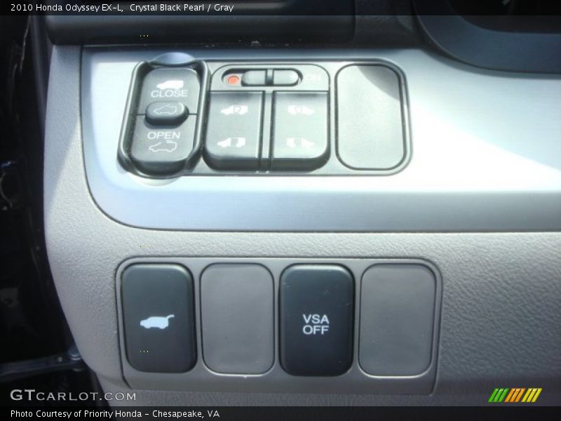 Crystal Black Pearl / Gray 2010 Honda Odyssey EX-L