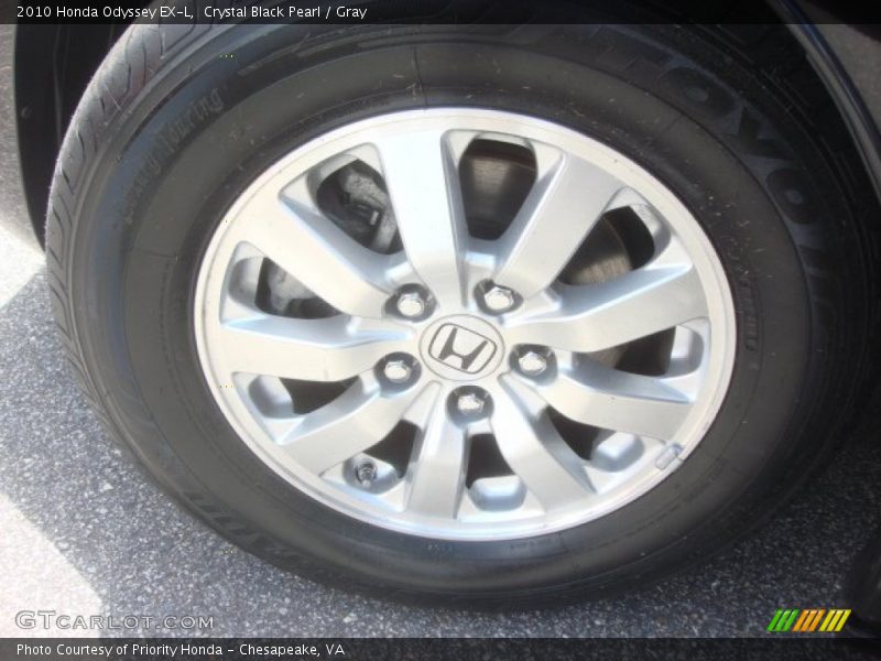 Crystal Black Pearl / Gray 2010 Honda Odyssey EX-L