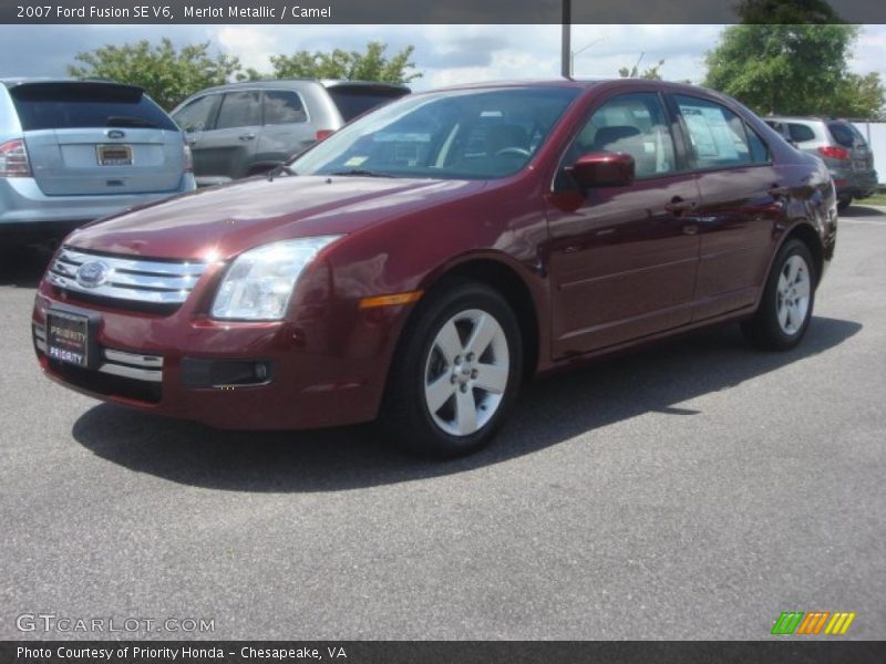 Merlot Metallic / Camel 2007 Ford Fusion SE V6