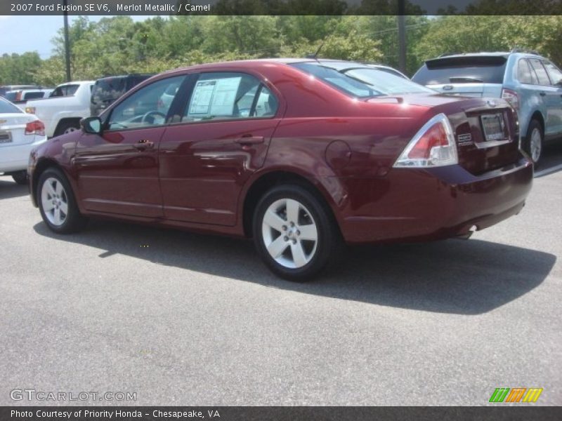 Merlot Metallic / Camel 2007 Ford Fusion SE V6