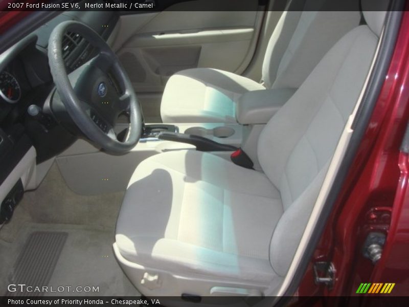 Merlot Metallic / Camel 2007 Ford Fusion SE V6