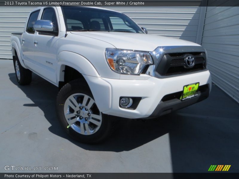 Super White / Graphite 2013 Toyota Tacoma V6 Limited Prerunner Double Cab
