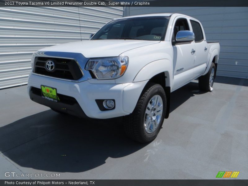 Super White / Graphite 2013 Toyota Tacoma V6 Limited Prerunner Double Cab