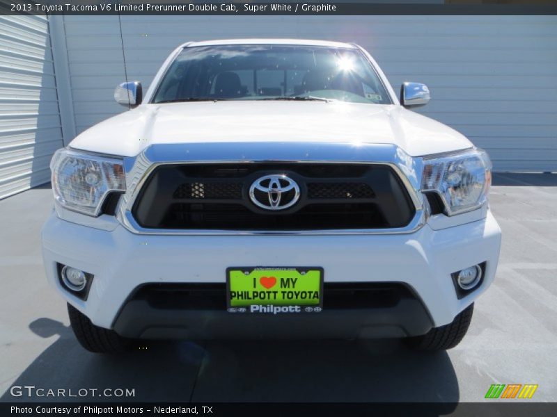 Super White / Graphite 2013 Toyota Tacoma V6 Limited Prerunner Double Cab