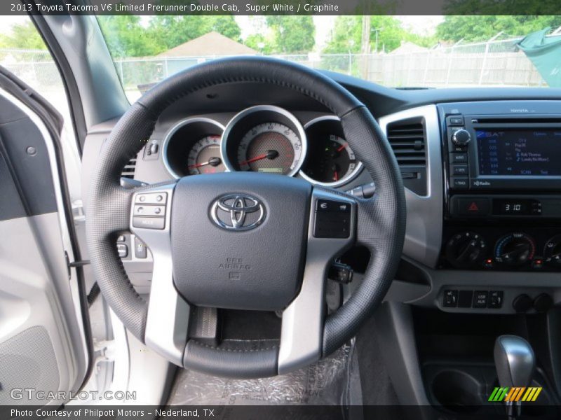Super White / Graphite 2013 Toyota Tacoma V6 Limited Prerunner Double Cab