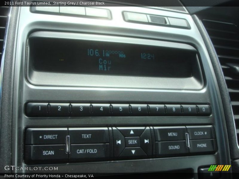 Sterling Grey / Charcoal Black 2011 Ford Taurus Limited