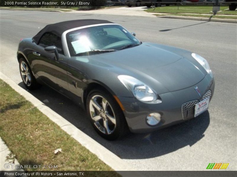 Sly Gray / Ebony 2008 Pontiac Solstice Roadster